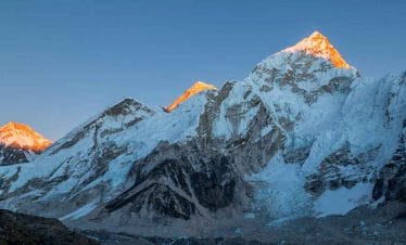 sunrise view from everest base camp