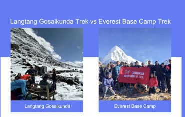 Comparison of Langtang Gosaikunda trek and Everest Base Camp trek showing trail atmosphere and trekking experience in Nepal