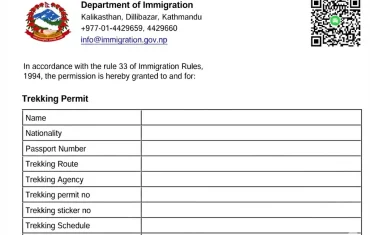 restricted area trek permit.